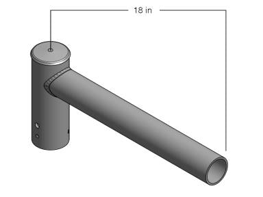 MaxLite PL-SB190-B Tenon Top Spoke Brackets, 2-3/8", Steel, 1 Arm, Bronze