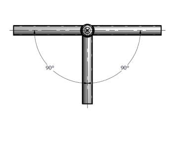 MaxLite PL-SB390-G Tenon Top Spoke Brackets, 2-3/8", Steel, 3 Arms @ 90 Degrees, Gray