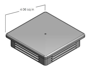 MaxLite PL-SQ4TCQ Top Cover, Pole Cap, 4'' Sq, Black