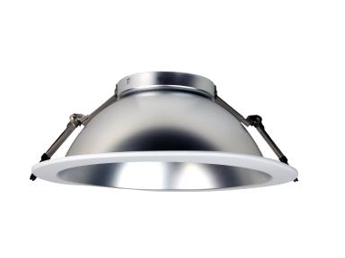 MaxLite RADR-10MWTA Recessed Architectural Downlight Reflector, 10" Round, Matte Silver Reflector, White Trim, TAA
