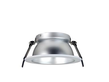 MaxLite RADR-6MW Recessed Architectural Downlight Reflector, 6" Round, Matte Silver Reflector, White Trim
