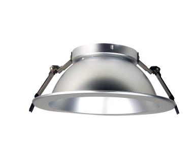 MaxLite RADR-8MSTA Recessed Architectural Downlight Reflector, 8" Round, Matte Silver Reflector, Silver Trim, TAA