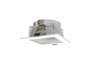 MaxLite RADRS-4MWTA Recessed Architectural Downlight Reflector, 4 Inch Square, Matte Silver Reflector, White Trim - TAA