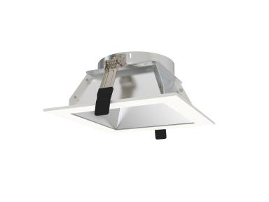 MaxLite RADRS-6MW Recessed Architectural Downlight Reflector, 6 Inch Square, Matte Silver Reflector, White Trim