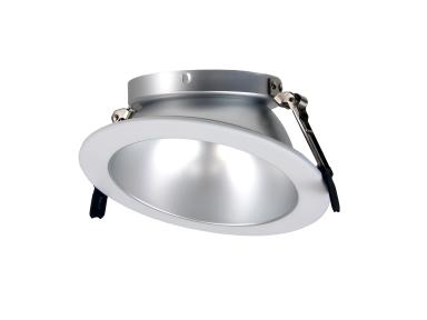 MaxLite RADW-6MWTA Recessed Architectural Downlight Reflector, 6" Round Wall Washer, Matte Silver Reflector, White Trim, TAA