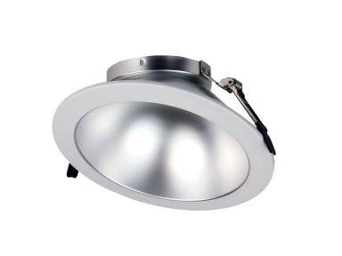 MaxLite RADW-8MW Recessed Architectural Downlight Reflector, 8" Round Wall Washer, Matte Silver Reflector, White Trim