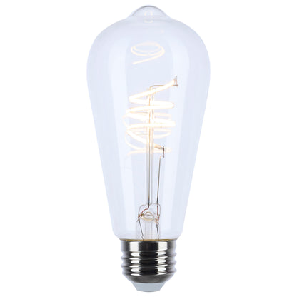 Satco S10520 6W ST19 Warm White LED Light Bulb Medium Base