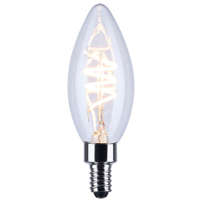 Satco S10523R1 4W B11 Warm White LED Light Bulb Candelabra Base