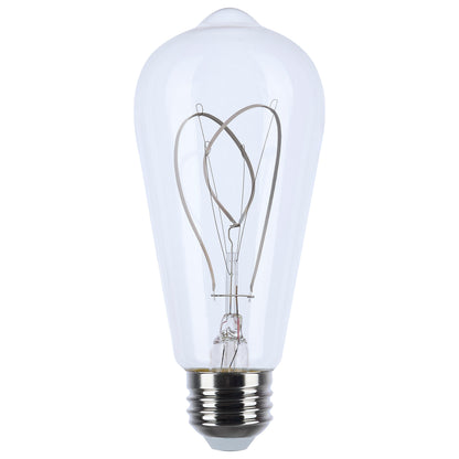 Satco S10525 6W ST19 Warm White LED Light Bulb Medium Base