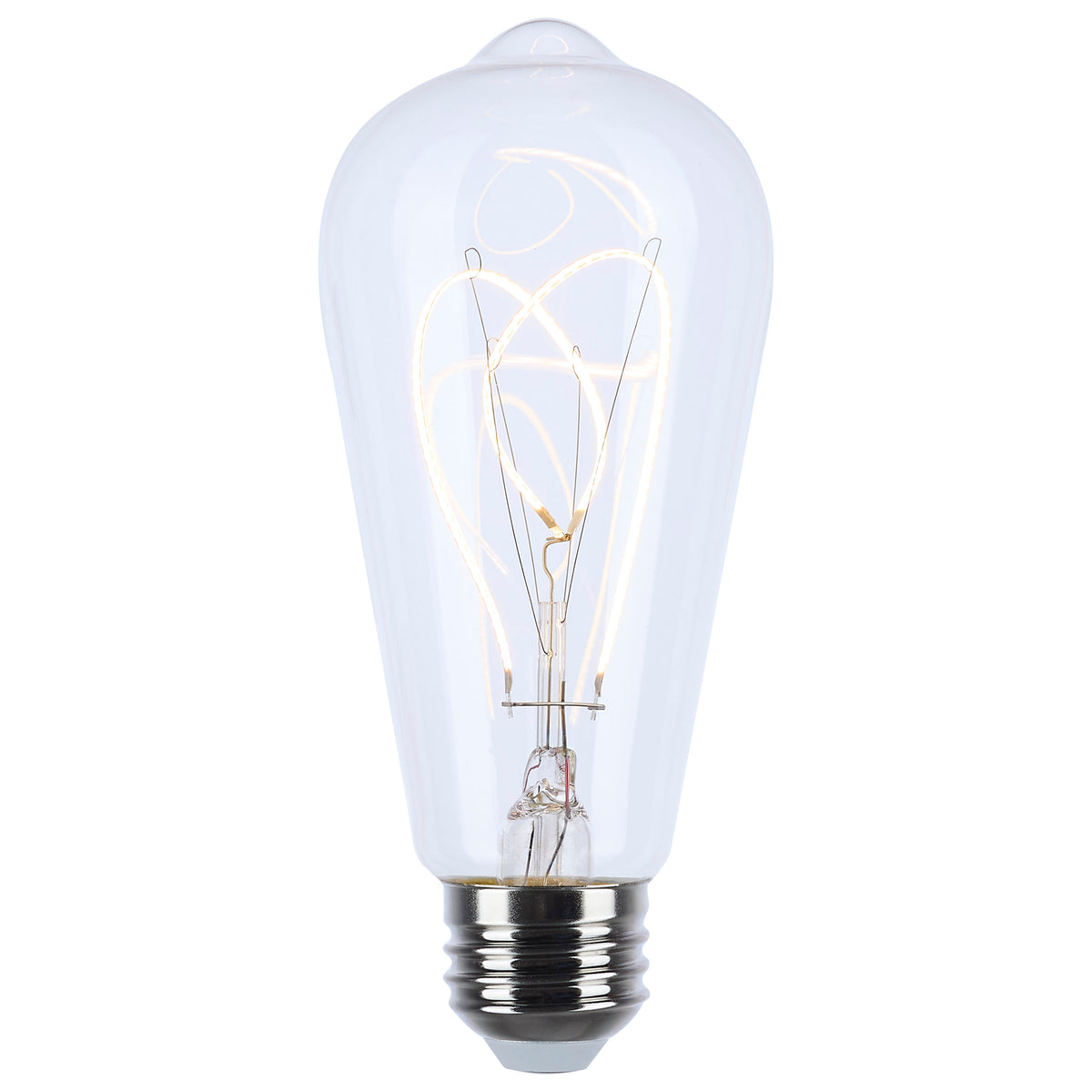 Satco S10525 6W ST19 Warm White LED Light Bulb Medium Base