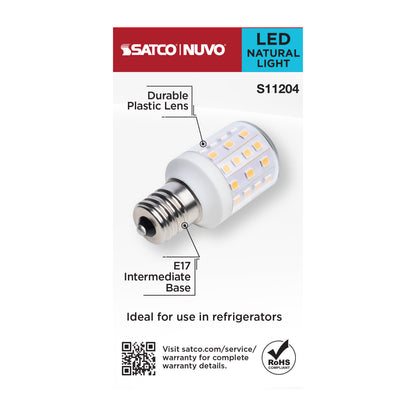 Satco S11204 3.5W T14 Natural Light LED Light Bulb Intermediate Base