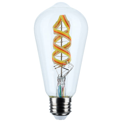 Satco S11240 6W ST19 CCT Selectable LED Light Bulb Medium Base