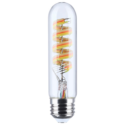 Satco S11245 5.5W T10 CCT Selectable LED Light Bulb Medium Base