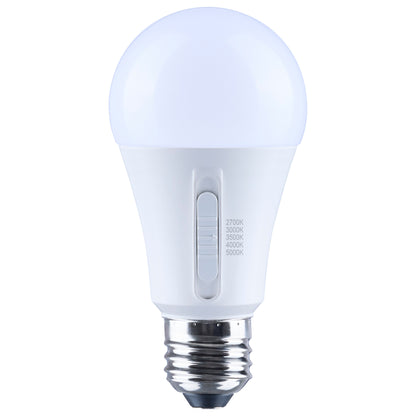 Satco S11315 10W A19 CCT Selectable LED Light Bulb Med Left Hand Thread LHT Base