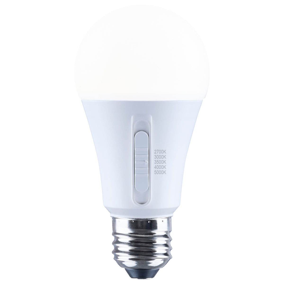 Satco S11315 10W A19 CCT Selectable LED Light Bulb Med Left Hand Thread LHT Base