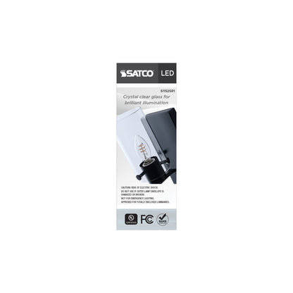 Satco S11525R1 4W B11 Warm White LED Light Bulb Candelabra Base