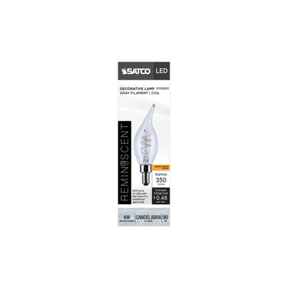 Satco S11526R1 4W CA11 Warm White LED Light Bulb Candelabra Base