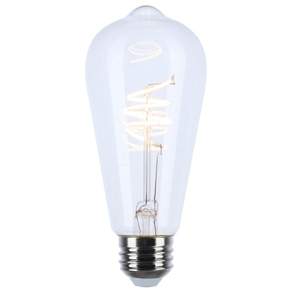 Satco S11529 6W ST19 Soft White LED Light Bulb Medium Base