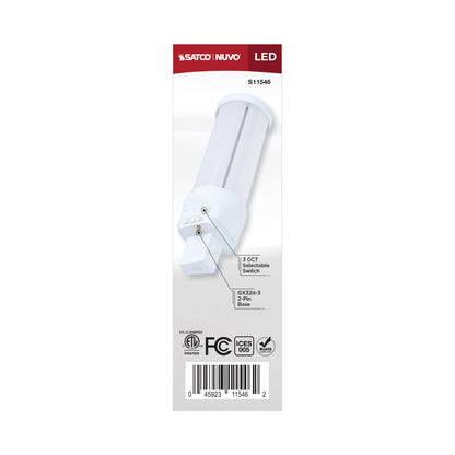 Satco S11546 18W PL CCT Selectable LED Light Bulb GX32d (2-Pin) Base