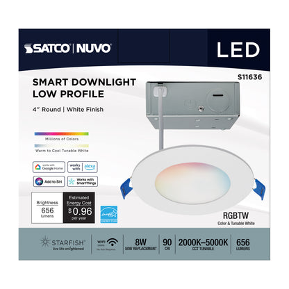 Satco S11636 8W Integrated LED CCT Selectable LED Light Bulb Integrated Base