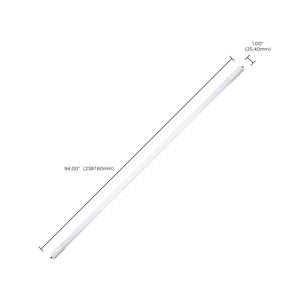 Satco S11669 40W T8 CCT Selectable LED Light Bulb Single Pin Base