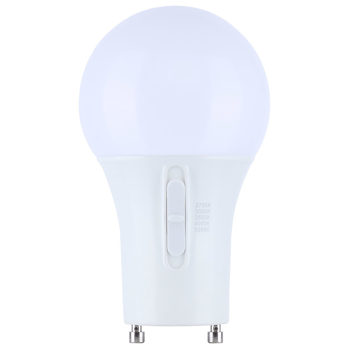Satco S12144 9.5W A19 CCT Selectable LED Light Bulb Bi Pin GU24 Base