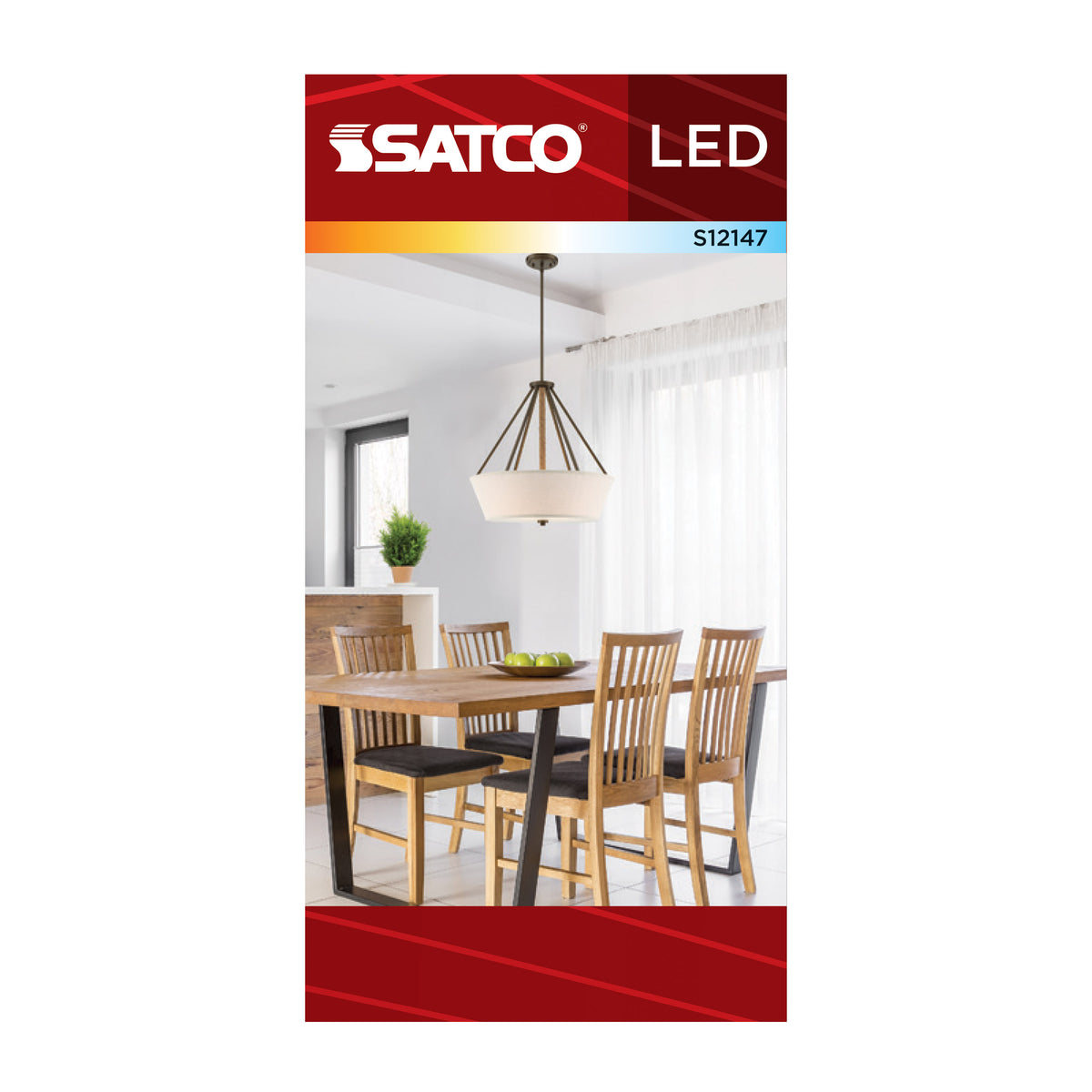 Satco S12147 15.5W A19 CCT Selectable LED Light Bulb Medium Base