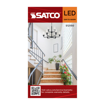 Satco S12150 8W A19 CCT Selectable LED Light Bulb Medium Base