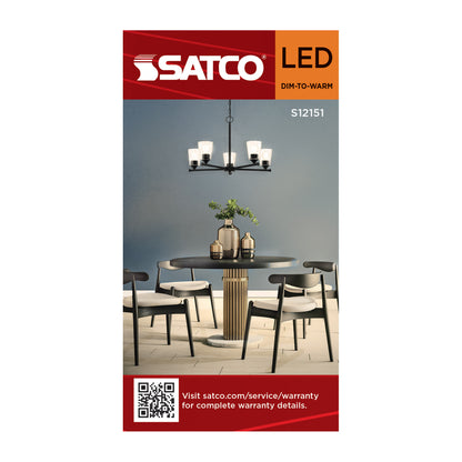 Satco S12151 8W A19 CCT Selectable LED Light Bulb Medium Base
