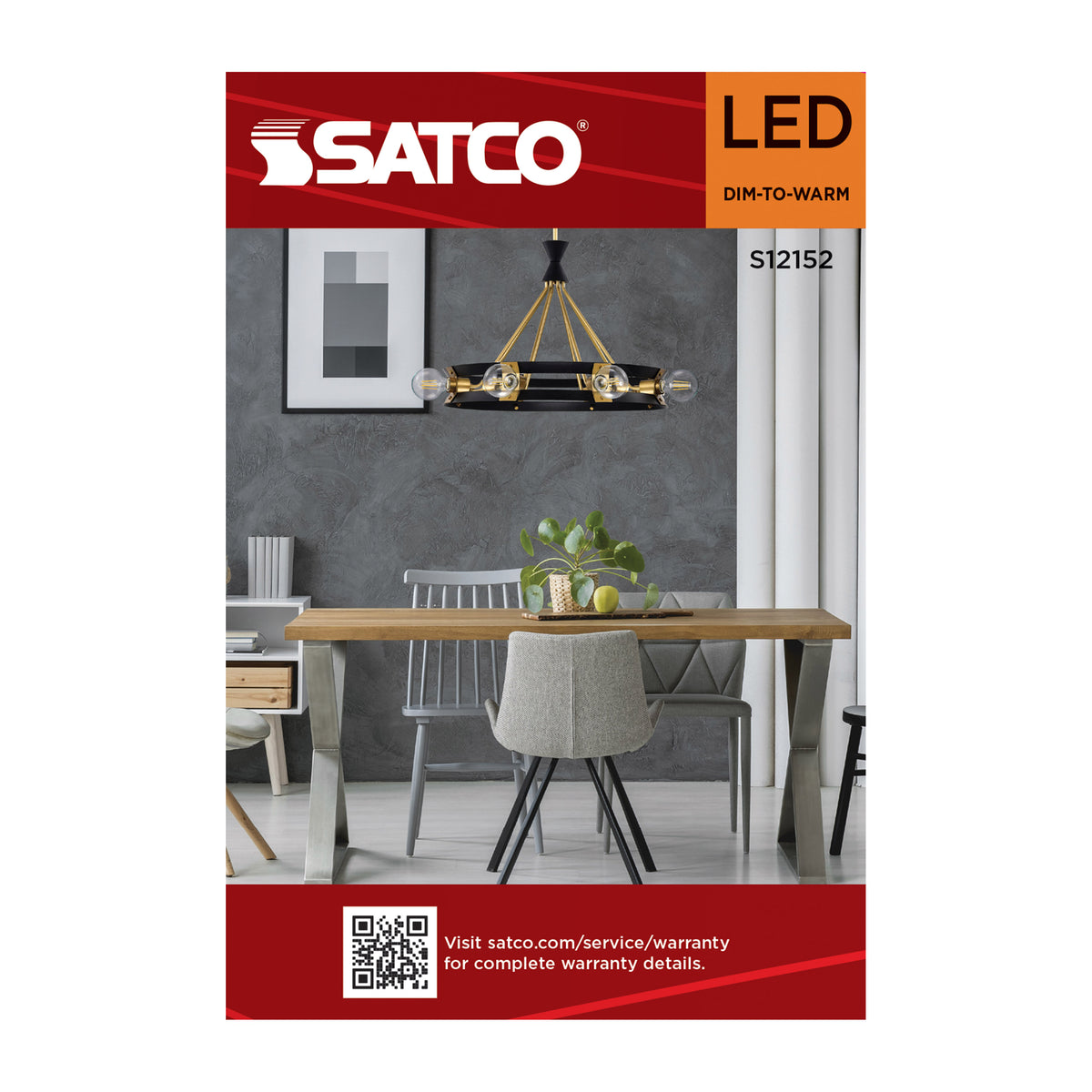 Satco S12152 8W G25 CCT Selectable LED Light Bulb Medium Base