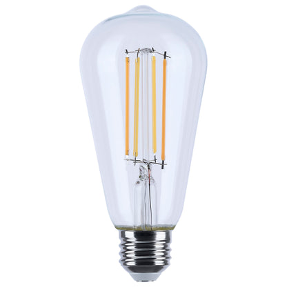 Satco S12154 8W ST19 CCT Selectable LED Light Bulb Medium Base