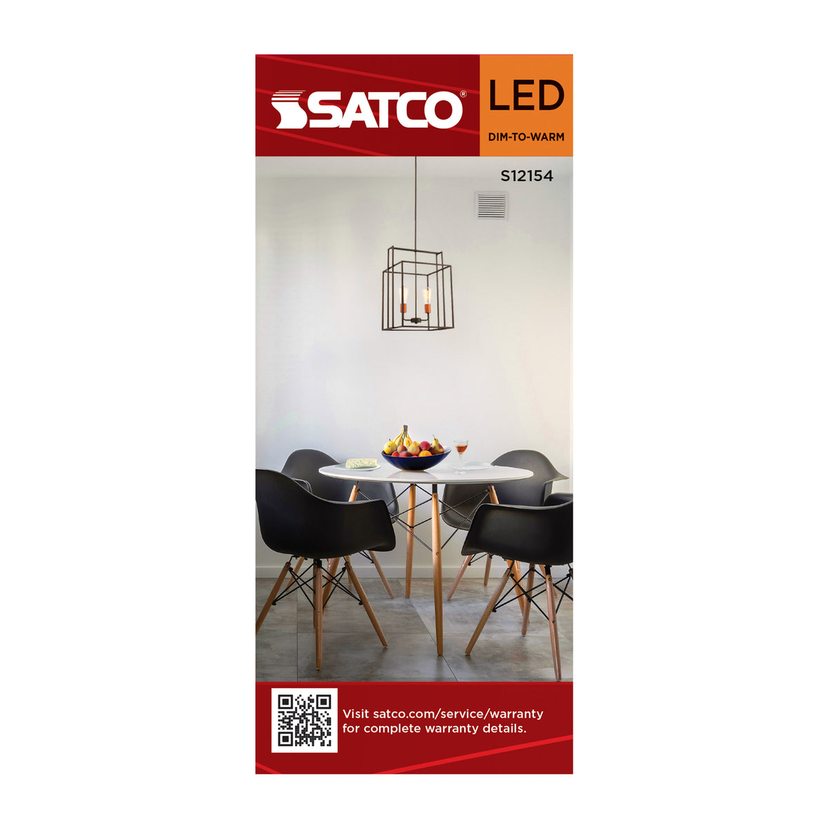 Satco S12154 8W ST19 CCT Selectable LED Light Bulb Medium Base