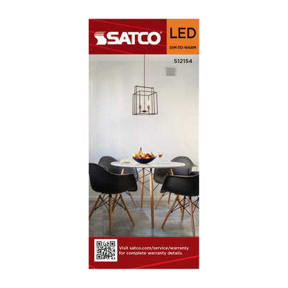 Satco S12154 8W ST19 CCT Selectable LED Light Bulb Medium Base