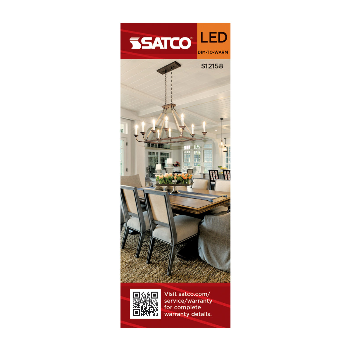 Satco S12158 4.5W B11 CCT Selectable LED Light Bulb Candelabra Base