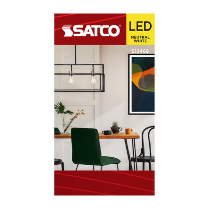 Satco S12468 5W A19 Neutral White LED Light Bulb Medium Base