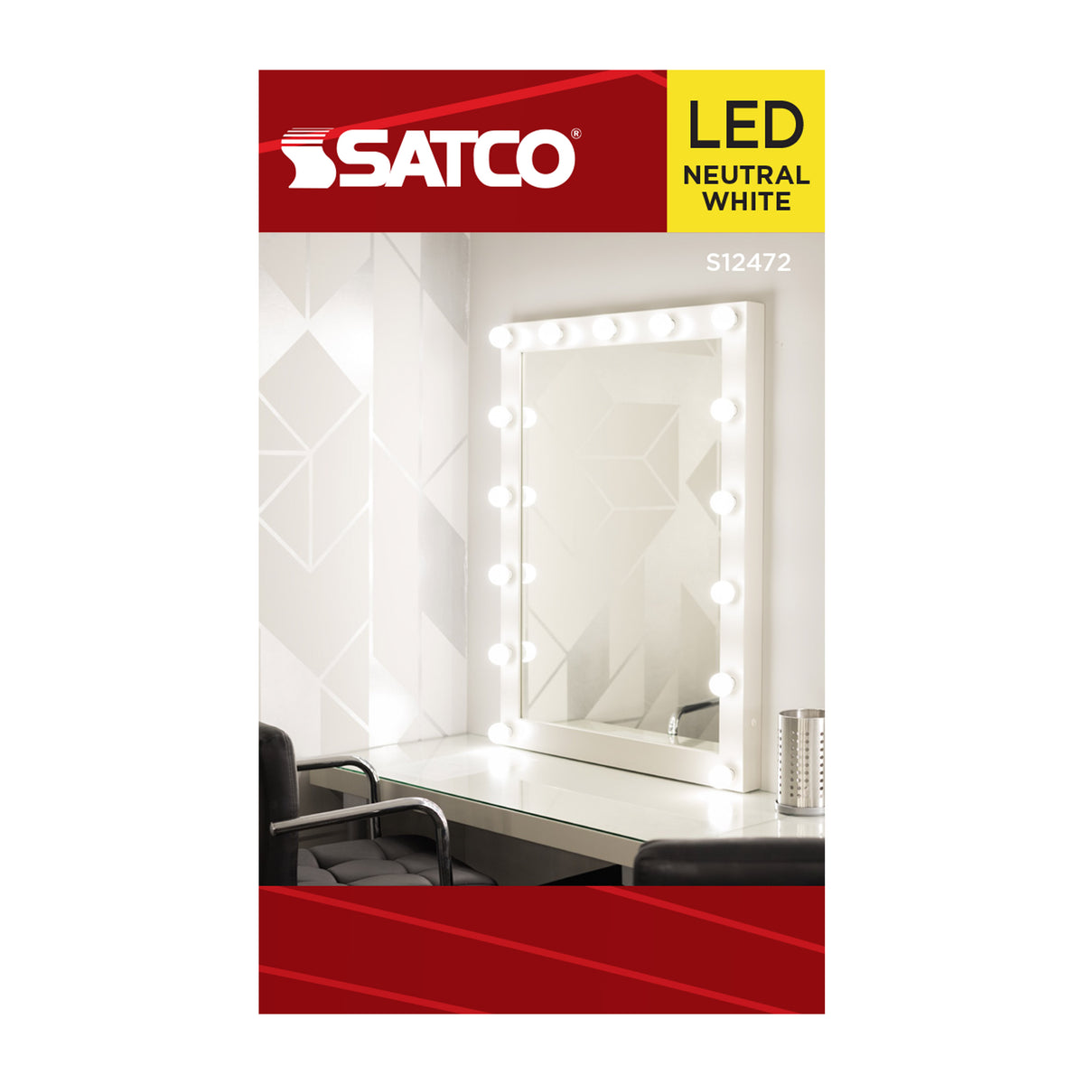 Satco S12472 4W G16.5 Neutral White LED Light Bulb Candelabra Base