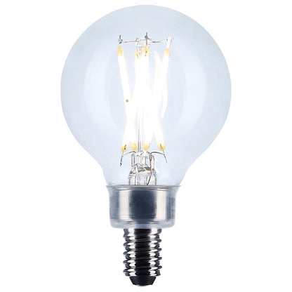 Satco S12477 5.5W G16.5 Neutral White LED Light Bulb Candelabra Base