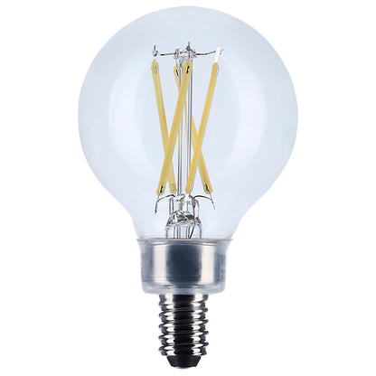 Satco S12478 5.5W G16.5 Natural Light LED Light Bulb Candelabra Base