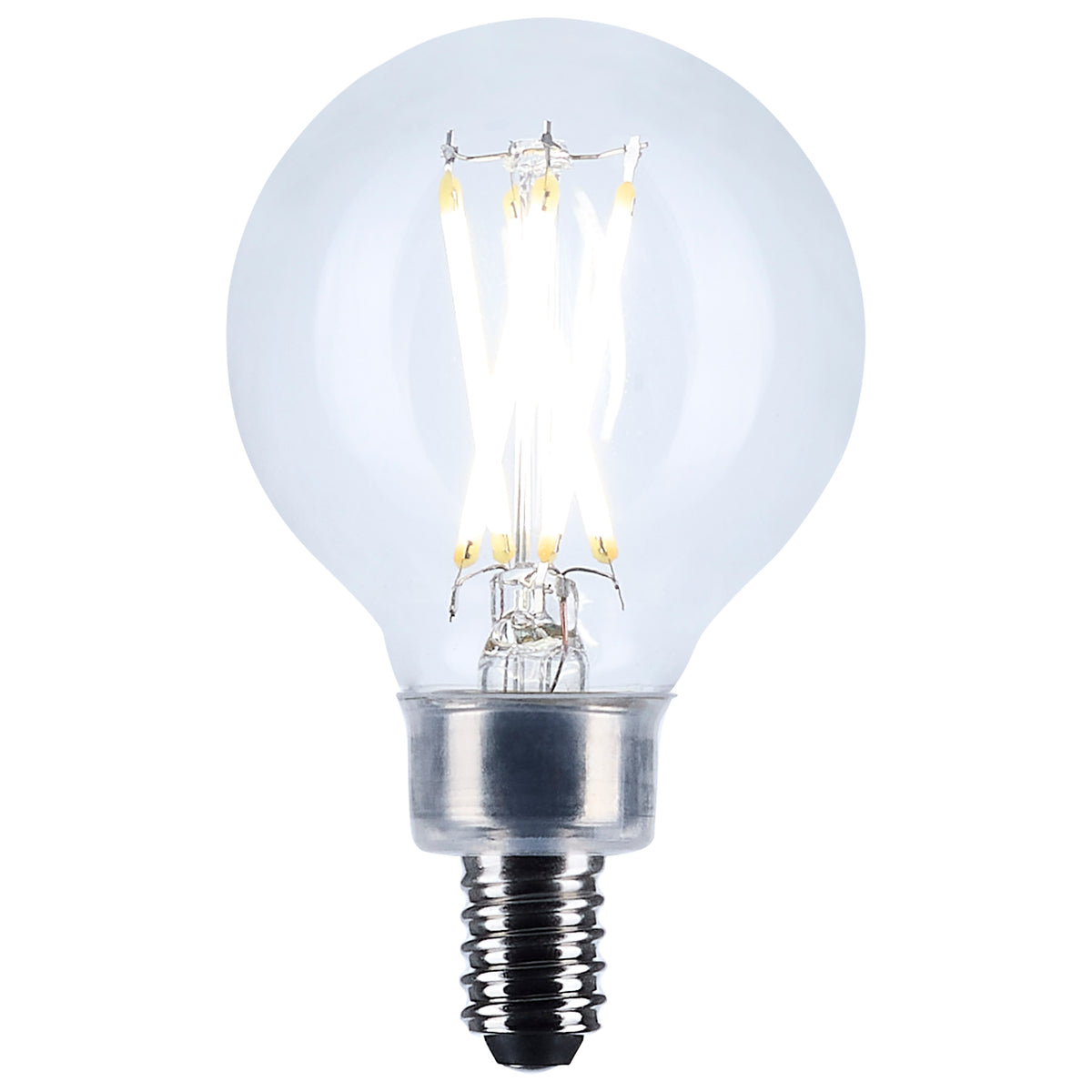 Satco S12478 5.5W G16.5 Natural Light LED Light Bulb Candelabra Base