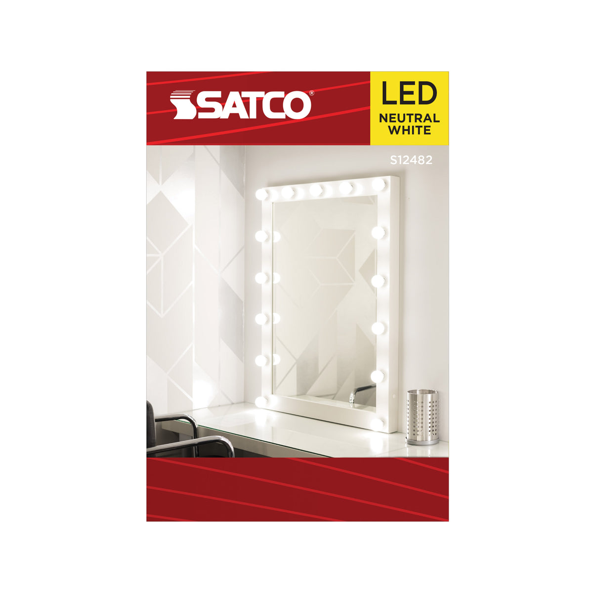 Satco S12482 6W G25 Neutral White LED Light Bulb Medium Base
