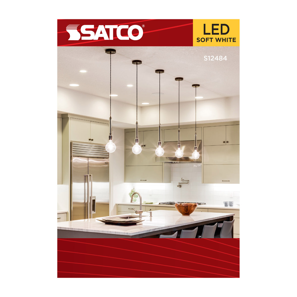 Satco S12484 4W G40 Soft White LED Light Bulb Medium Base