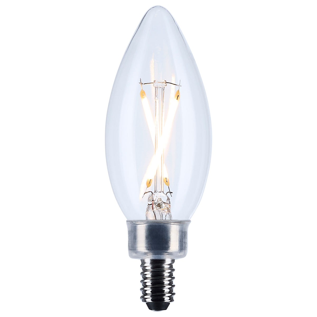 Satco S12490 3W B11 Soft White LED Light Bulb Candelabra Base