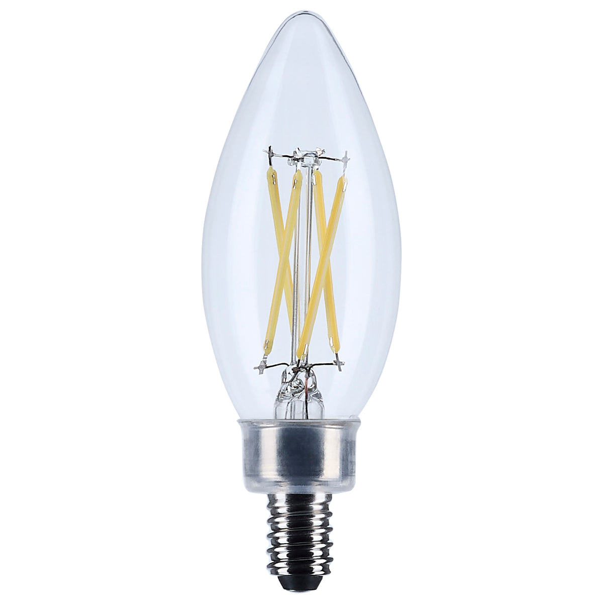 Satco S12494 5.5W B11 Soft White LED Light Bulb Candelabra Base