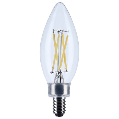 Satco S12494 5.5W B11 Soft White LED Light Bulb Candelabra Base
