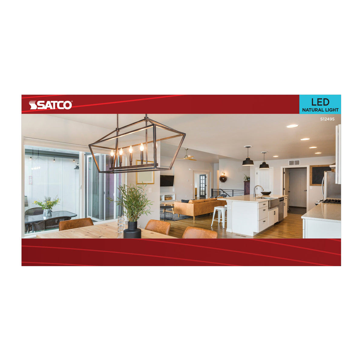 Satco S12495 5.5W B11 Natural Light LED Light Bulb Candelabra Base