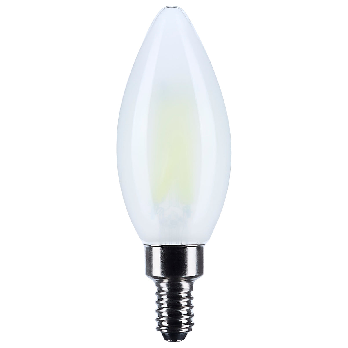 Satco S12497 8W B11 Cool White LED Light Bulb Candelabra Base