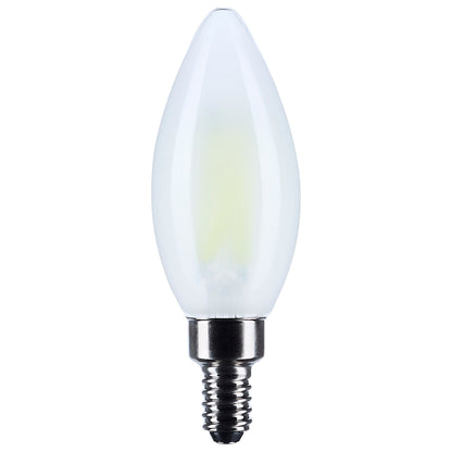 Satco S12497 8W B11 Cool White LED Light Bulb Candelabra Base