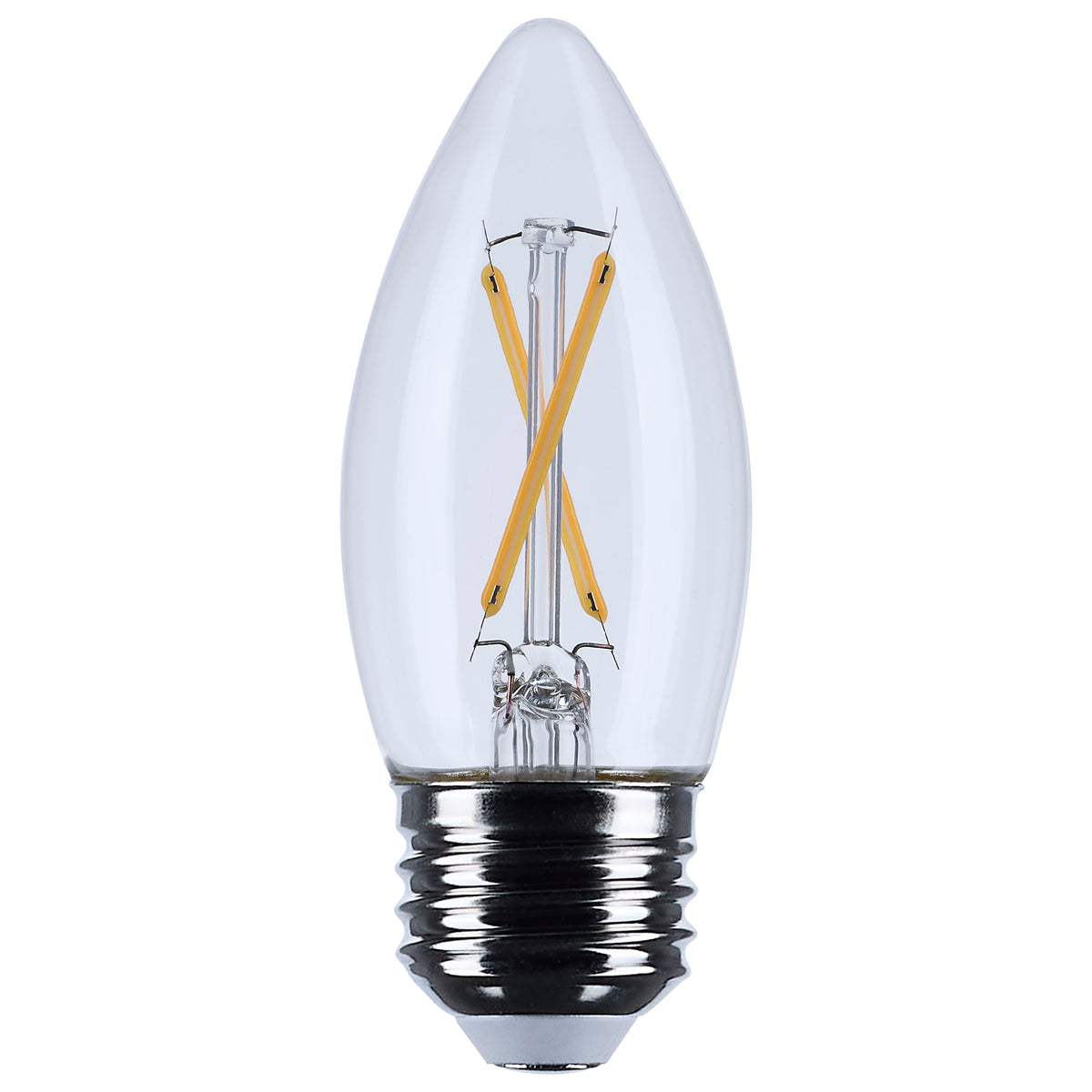 Satco S12499 3W B11 Soft White LED Light Bulb Medium Base