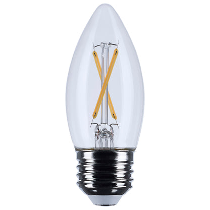Satco S12499 3W B11 Soft White LED Light Bulb Medium Base