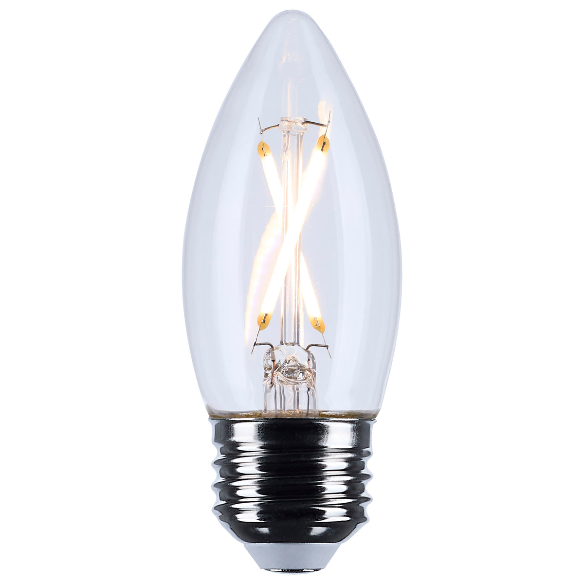 Satco S12499 3W B11 Soft White LED Light Bulb Medium Base